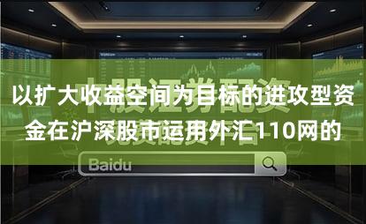 以扩大收益空间为目标的进攻型资金在沪深股市运用外汇110网的
